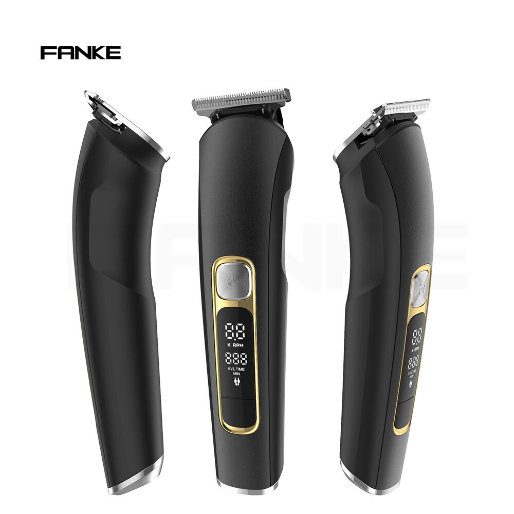 FK-9009 ポータブルLCD防水プロヘアクリッパーセット — IPX6、5-in-1